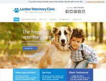 Tablet Screenshot of londonvetclinic.com